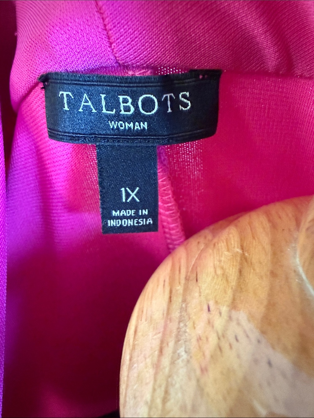 Talbots Woman Draped Surplice V-Neck Dress in Hot Pink Fuchsia Sz 1X - Picture 8 of 8